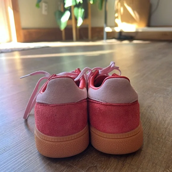 Adidas Women’s Red and Pink Spezial Sneakers - Picture 3 of 5